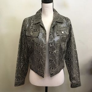 BB Dakota Vegan Snakeskin Motorcycle Jacket